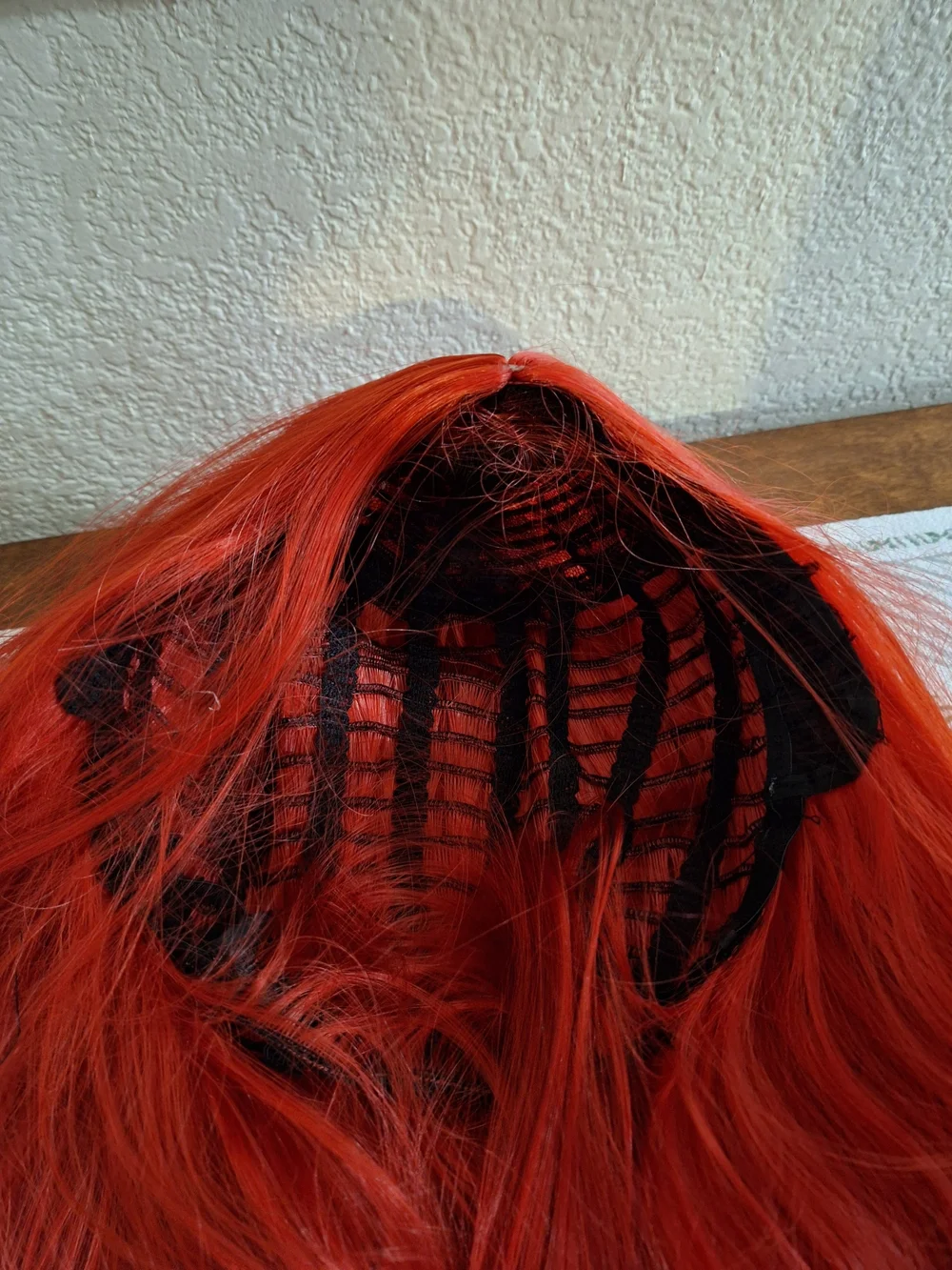 Long Red Synthetic Women's Fashion Wig - Vibrant Red